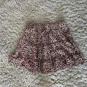 floral mini skirt